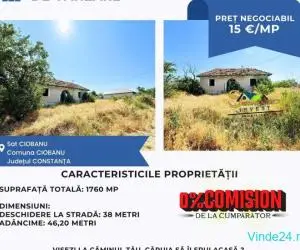 Teren de vânzare – Sat Ciobanu, comuna Ciobanu, județul Constanța