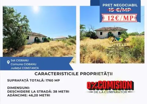 Teren de vânzare – Sat Ciobanu, comuna Ciobanu, județul Constanța