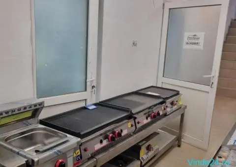 Grătar Grill, alimentare gaz Super grill inox - cu 2 zone separate de lucru - 3/4