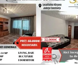 Apartament de vânzare în Hârșova – Mutare imediată, acte la zi!