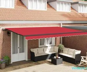 Marciză retractabilă automată cu LED Roșie 500x350 cm