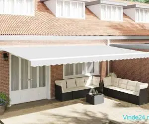 Măciă Retractabilă Alb 600 × 300 cm Alb