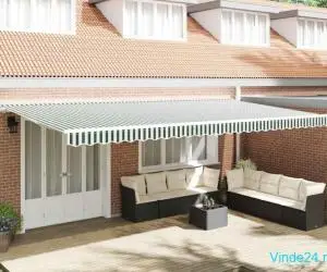 Marghieză Verde și alb 600 × 300 cm Verde și alb