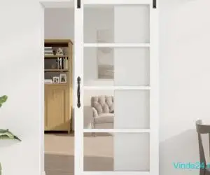 Ușă Glisantă cu Set de Accesorii 'ORKDAL'Alb 86x198.5 cm