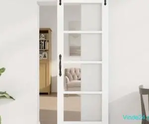 Ușă Glisantă cu Set Hardware 'ORKDAL'Alb 73.5x198.5 cm
