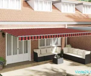 Cortina Automată Retractabilă , portocalie și maron, 600 x 350 cm