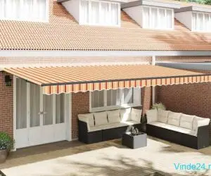 Cortina Retractabilă Manual galben și portocaliu 600 × 350 cm