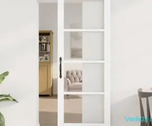 Ușă Glisantă cu Set de Accesorii 'ORKDAL'Alb 78x211 cm
