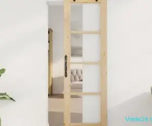 Ușa glisantă cu set de accesorii 61x198.5 cm Lemn masiv de pin