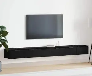 vidaXL Cabițele 2 piese Stejar negru 102x30x20 cm Lemn prelucrat