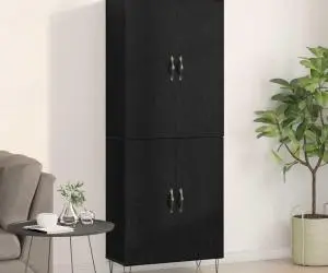 vidaXL Dulap înalt, stejar negru, 69,5x34x180 cm, lemn prelucrat