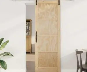 Ușa glisantă vidaXL cu set de hardware 73.5x211 cm Lemn solid de pin