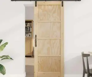 Ușa Glisantă vidaXL cu Set de Hardware 78x202 cm Lemn Solid de Pin