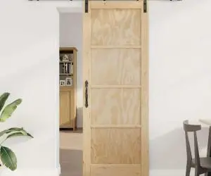 Ușa glisantă vidaXL cu accesorii 78x211 cm Lemn masiv de pin