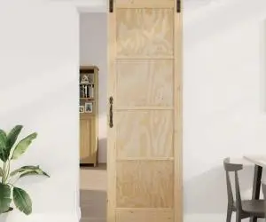 Ușă glisantă vidaXL cu kit de accesorii 78x232 cm Lemn Masiv de Pin