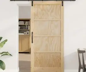 Ușă glisantă vidaXL cu set de accesorii 93x202 cm Lemn masiv de pin