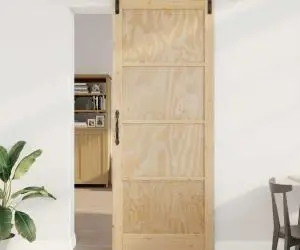 Ușă Glisantă vidaXL cu Set de Componente 93x232 cm Lemn Solid de Pin