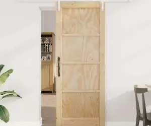Ușă Glisantă vidaXL cu Set de Uși 78x202 cm Lemn Solid de Pin