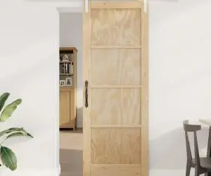 Ușa Glisantă vidaXL cu set de hardware 78x211 cm din lemn masiv de pin