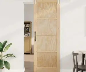 vidaXL Ușă Glisantă cu Set de Accesorii 83x232 cm Lemn Masiv de Pin