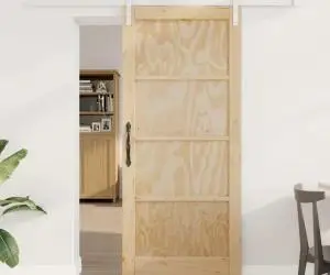 Ușă Glisantă vidaXL cu Set de Accesorii 86x198.5 cm Lemn Masiv de Pin
