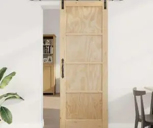 Ușă Glisantă vidaXL cu Set de Fierărie 78x211 cm Lemn Masiv Pin