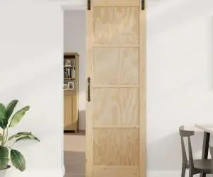 Ușă glisantă vidaXL cu set de accesorii 78x232 cm din lemn masiv de pin