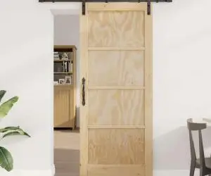 Ușă glisantă vidaXL cu set de accesorii 83x202 cm Lemn solid Pin