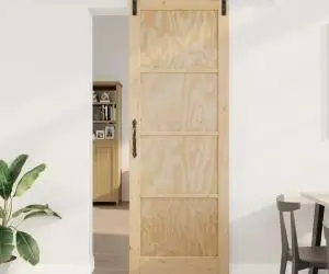 Ușă glisantă vidaXL cu accesorii 83x232 cm din lemn de pin
