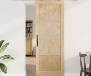 Ușa glisantă vidaXL cu set hardware 78x211 cm din lemn masiv de pin