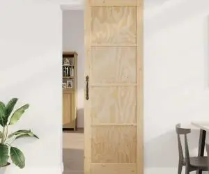 Ușa glisantă vidaXL cu set de accesorii 78x232 cm din lemn masiv de pin