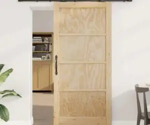 Ușă glisantă vidaXL cu set de accesorii 93x202 cm din lemn masiv de pin