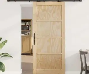 Ușă glisantă vidaXL cu set de accesorii 86x198,5 cm din lemn masiv de pin