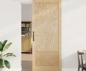 Ușa glisantă vidaXL cu set de accesorii 93x232 cm din lemn masiv de pin