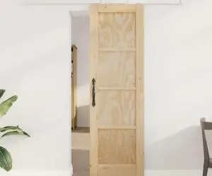 vidaXL Ușă glisantă cu set de accesorii 61x198.5 cm Lemn masiv de pin