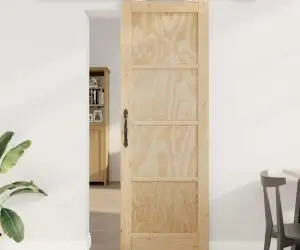 Ușa glisantă vidaXL cu set de accesorii 73.5x211 cm Lemn de pin