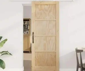 Ușă glisantă cu set de accesorii 78x202 cm Lemn masiv de pin
