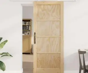 Ușă glisantă vidaXL cu set de accesorii 83x202 cm lemn masiv de pin