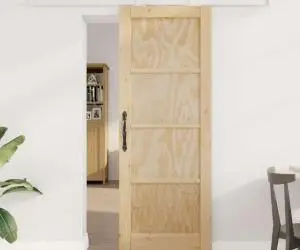 Ușa glisantă vidaXL cu set hardware 'ORKDAL'din lemn masiv de pin