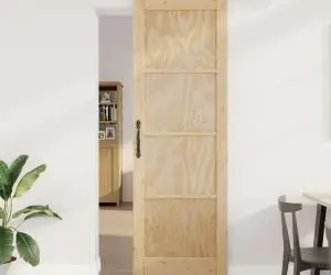 Ușă glisantă vidaXL cu set de hardware 'ORKDAL'din lemn masiv de pin