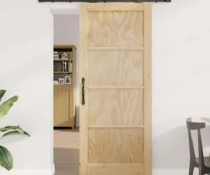 Ușa glisantă vidaXL cu set de hardware 'ORKDAL'din Lemn Masiv de Pin
