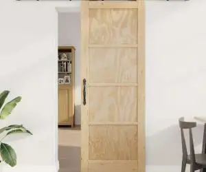 Ușa glisantă vidaXL cu set de hardware 'ORKDAL'din lemn masiv de pin