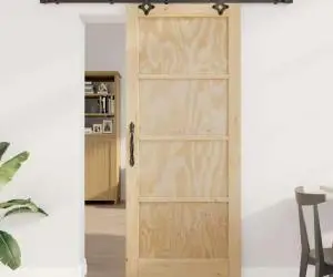 Ușă glisantă vidaXL cu set de accesorii 83x202 cm Lemn masiv de pin