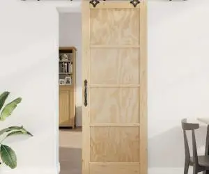 Ușă glisantă vidaXL cu set de accesorii 78x211 cm Lemn masiv din pin