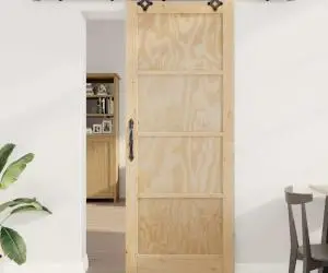 Ușă Glisantă vidaXL cu Set de Hardware 83x211 cm Lemn Masiv de Pin