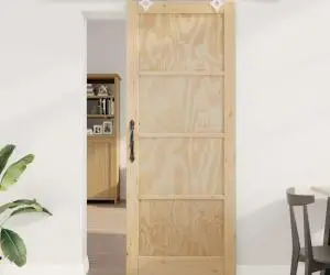 Ușa glisantă vidaXL cu set hardware 83x211 cm din lemn masiv de pin