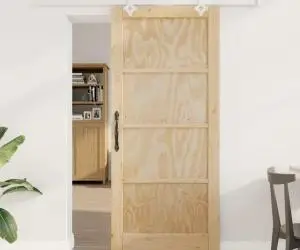 Ușă Glisantă vidaXL cu Set de Uși 86x198.5 cm din Lemn Solid de Pin