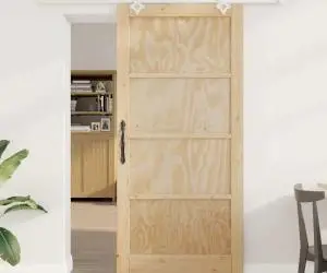 vidaXL Ușă Glisantă cu Set de Hardware 93x202 cm Lemn Masiv de Pin