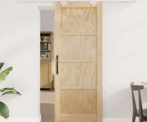 Ușa glisantă vidaXL cu set de accesorii 78x202 cm din lemn masiv de pin