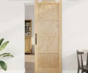 Ușa Glisantă vidaXL cu Set de Hardware 78x211 cm Lemn Solid de Pin